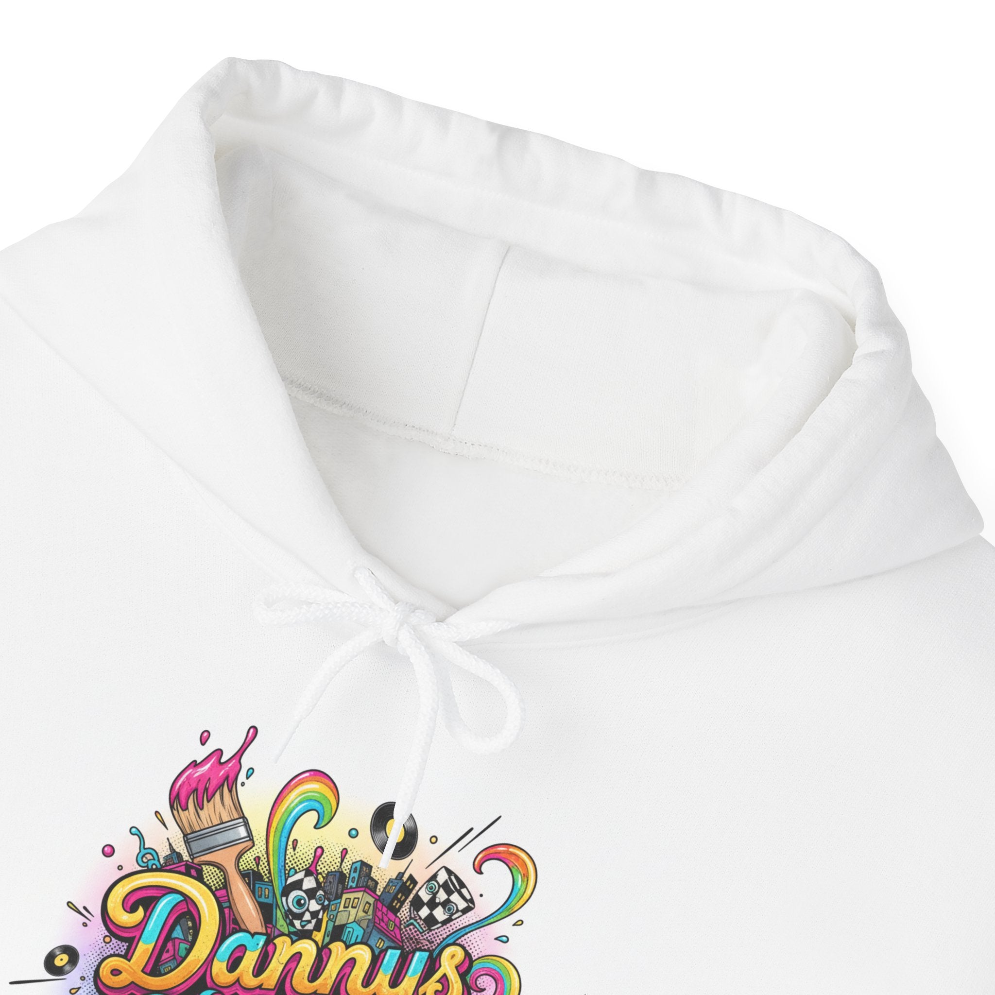 Dannys Creations Colorful Logo Hoodie — Artistic Graphic Pullover