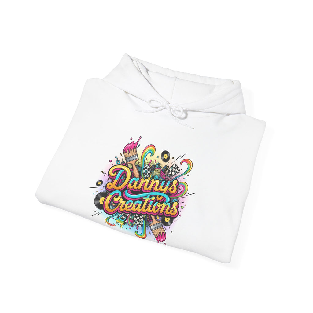 Dannys Creations Colorful Logo Hoodie — Artistic Graphic Pullover