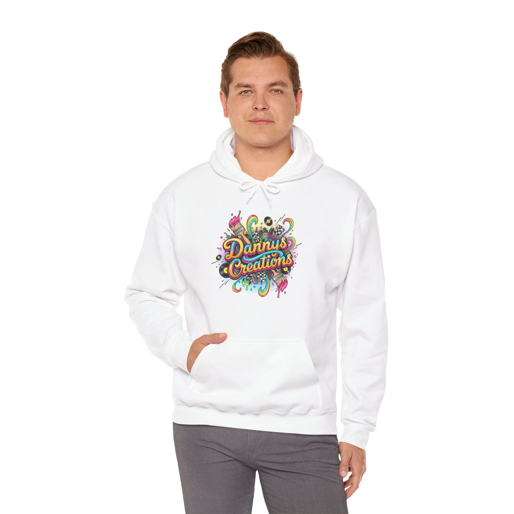Dannys Creations Colorful Logo Hoodie — Artistic Graphic Pullover