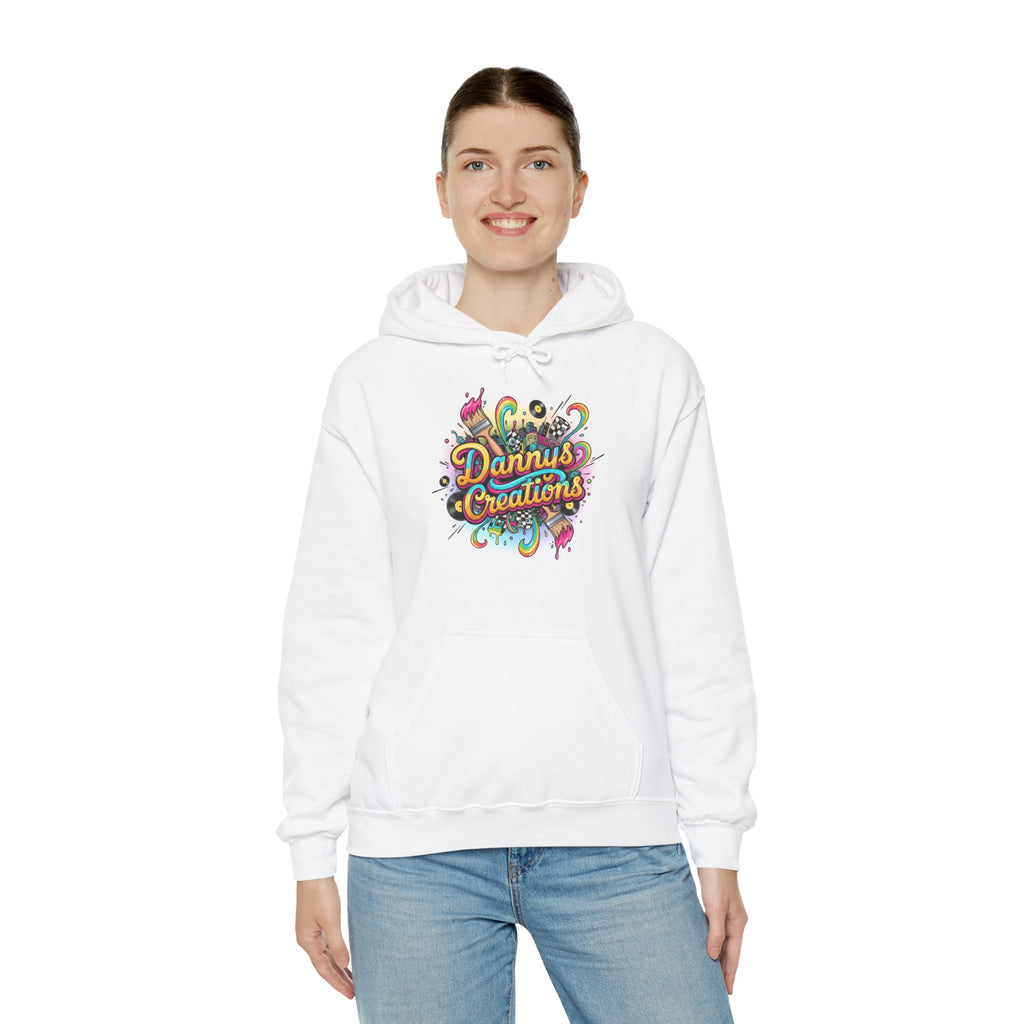 Dannys Creations Colorful Logo Hoodie — Artistic Graphic Pullover