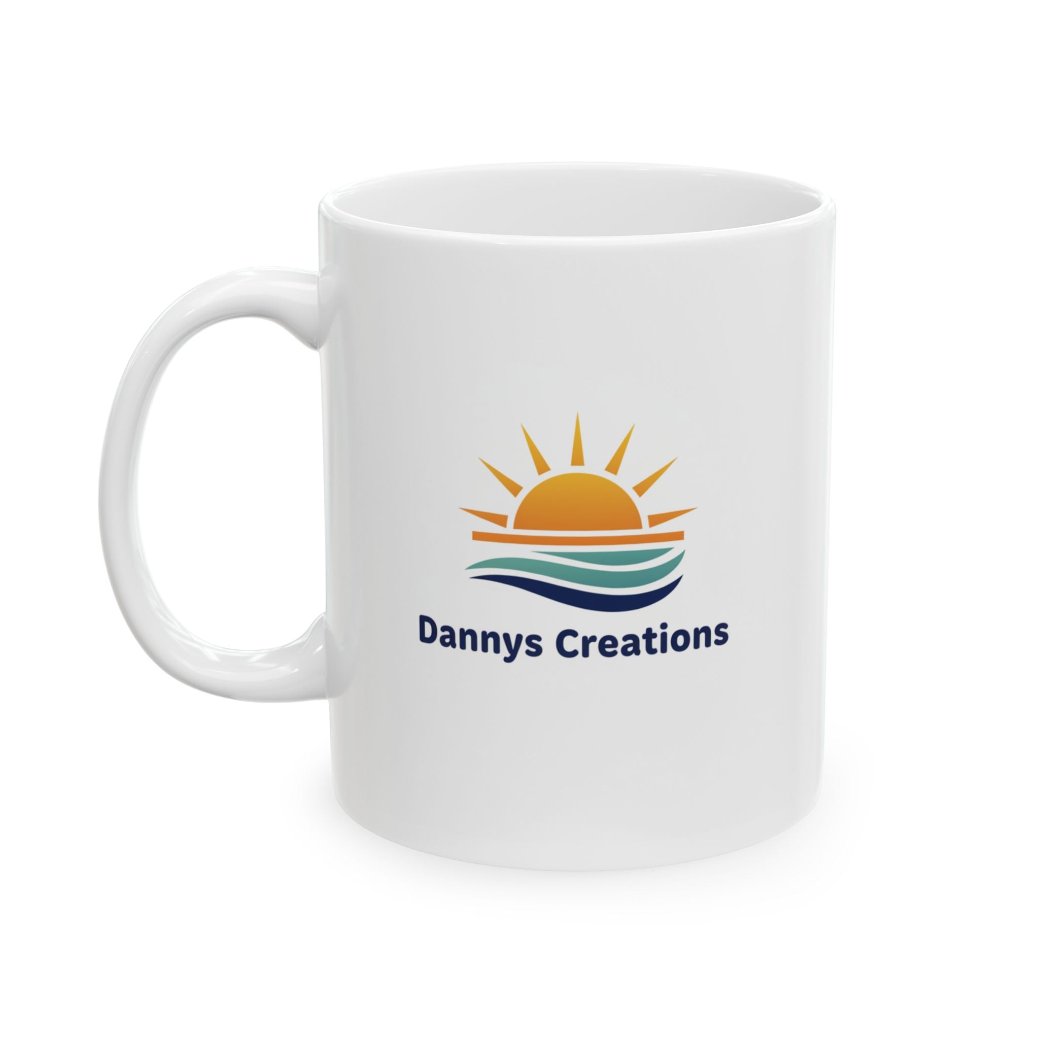 Sunrise Logo Ceramic Mug — Dannys Creations Coffee Cup (11oz )
