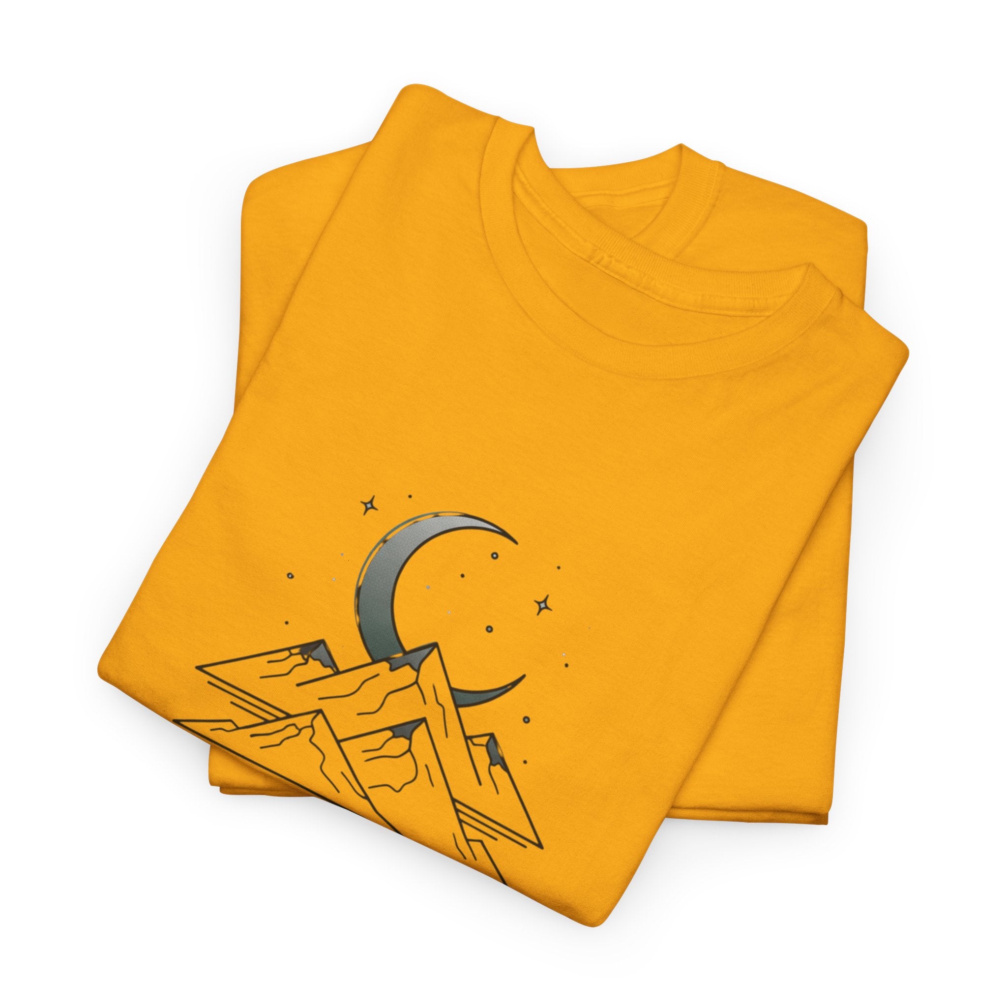 Mountain Moon Graphic Tee — "Danny's Creations Est. 2026" Minimalist Nature T-Shirt