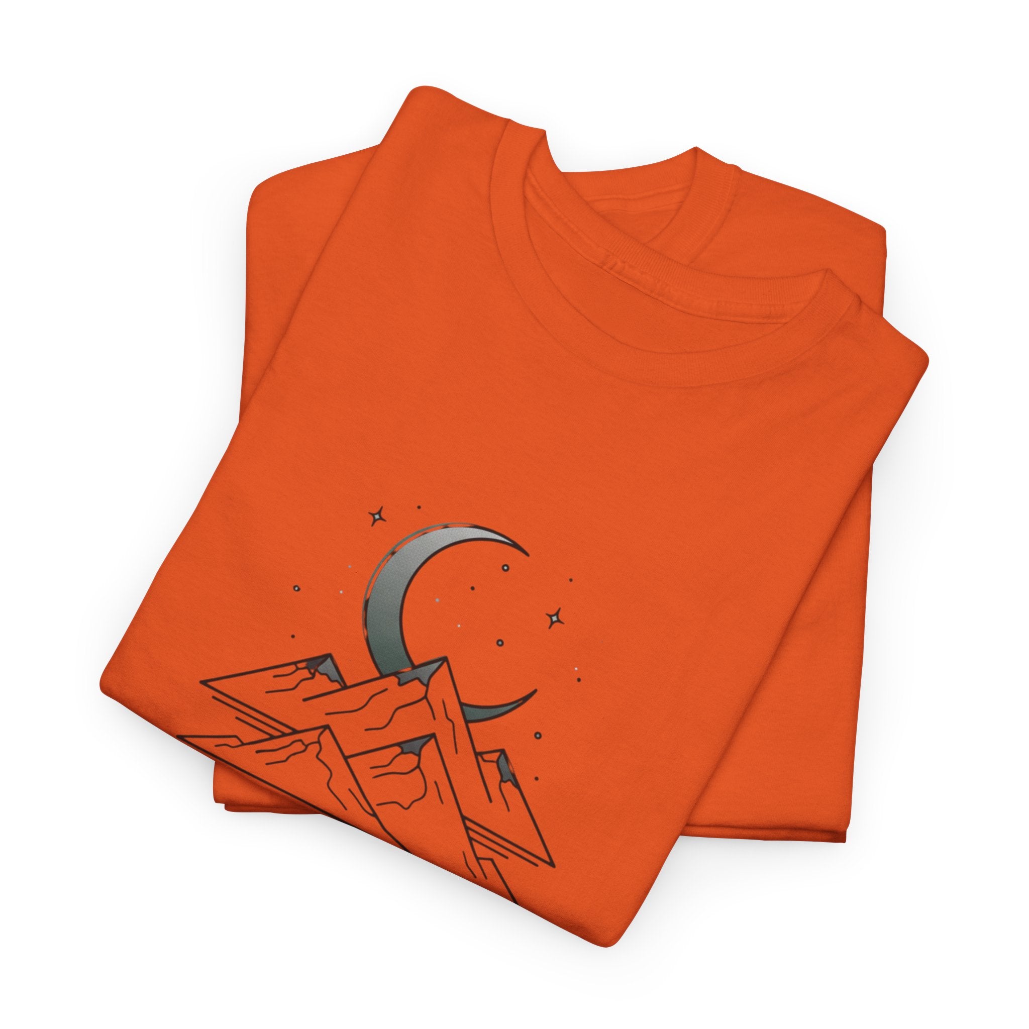 Mountain Moon Graphic Tee — "Danny's Creations Est. 2026" Minimalist Nature T-Shirt