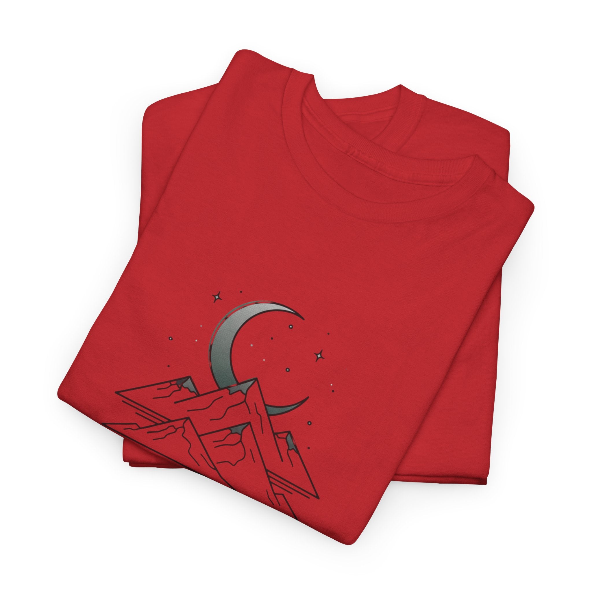 Mountain Moon Graphic Tee — "Danny's Creations Est. 2026" Minimalist Nature T-Shirt
